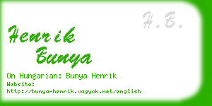 henrik bunya business card